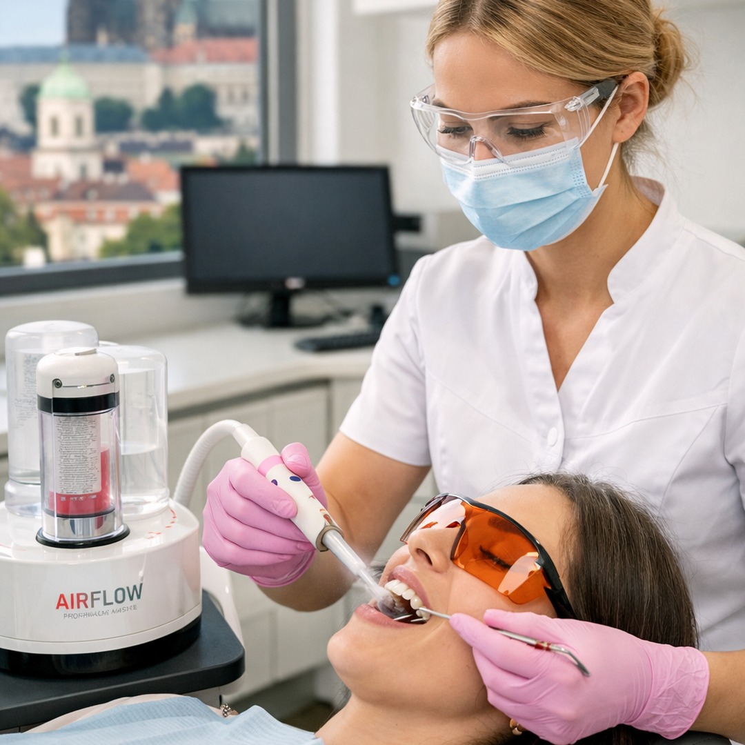 Dentální hygiena s AirFlow ve Virtuoss Dent v Praze 3