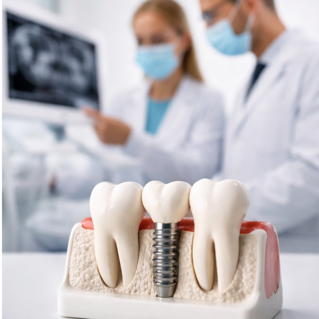 Korunka na implantátu – doplnění jednoho zubu